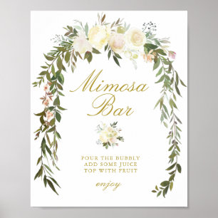 Affiche panneau de signalisation de bar mimosa pour une ba