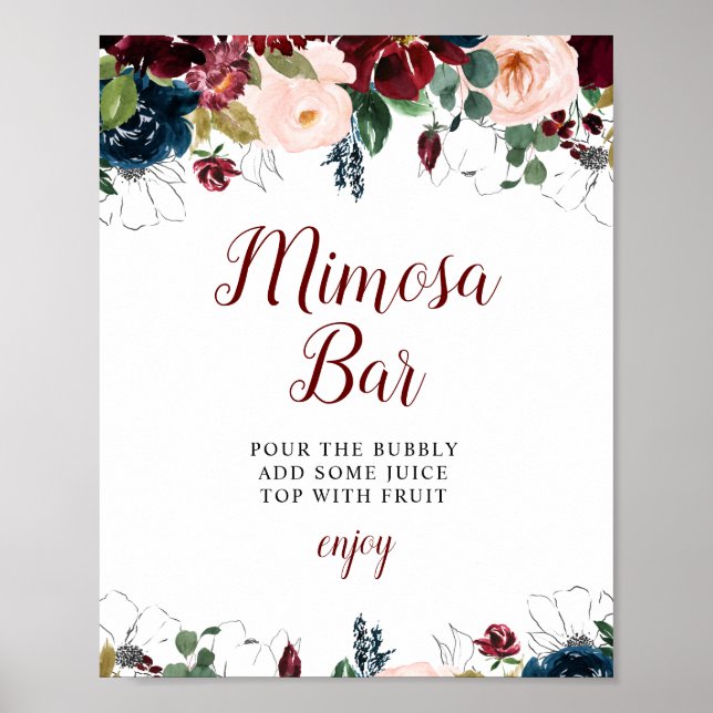Affiche panneau de signalisation de bar mimosa pour une ba (Devant)