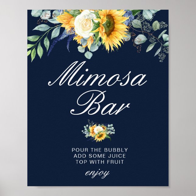 Affiche panneau de signalisation de bar mimosa pour une ba (Devant)