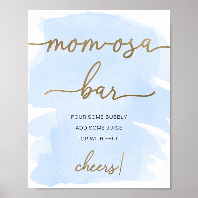 Affiche Panneau de signalisation de bar Mom-osa à l'aquare (Devant)