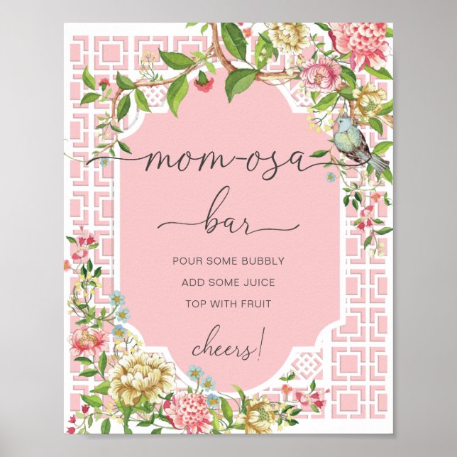Affiche Panneau de signalisation de bar Mom-osa pour bébé  (Devant)