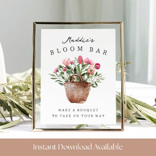 Affiche Panneau de signalisation de la barre de floraison