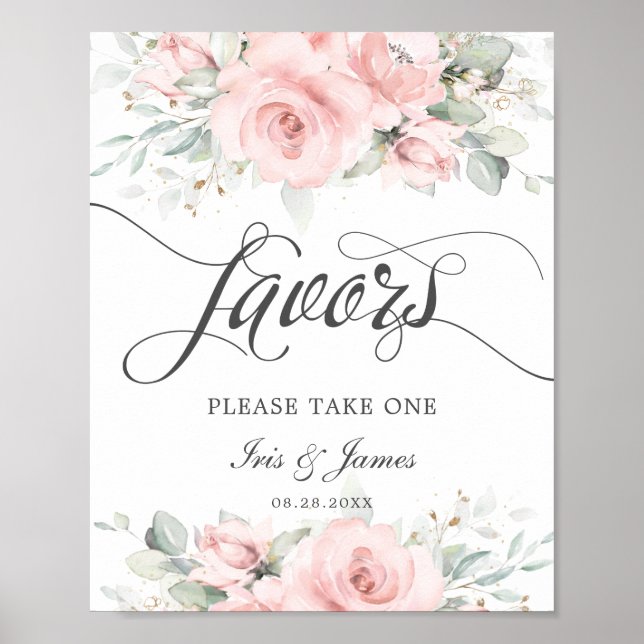 Affiche Panneau de signalisation de mariage de verdure flo (Devant)