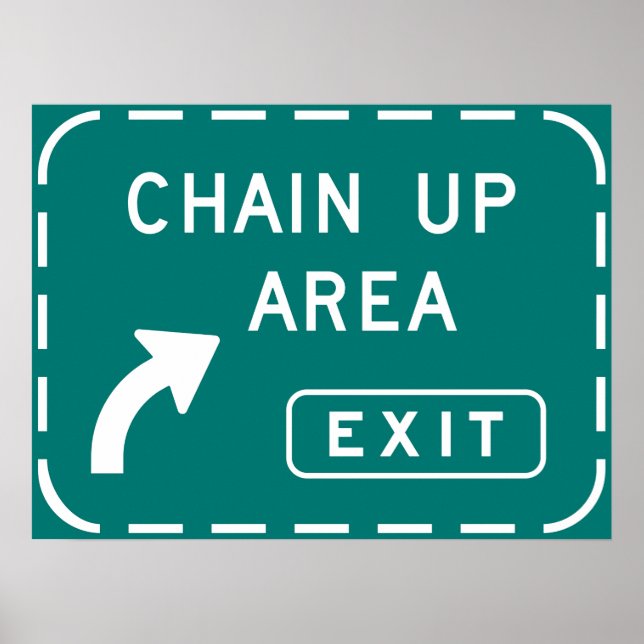 Affiche Panneau de signalisation de zone de chainage (Devant)