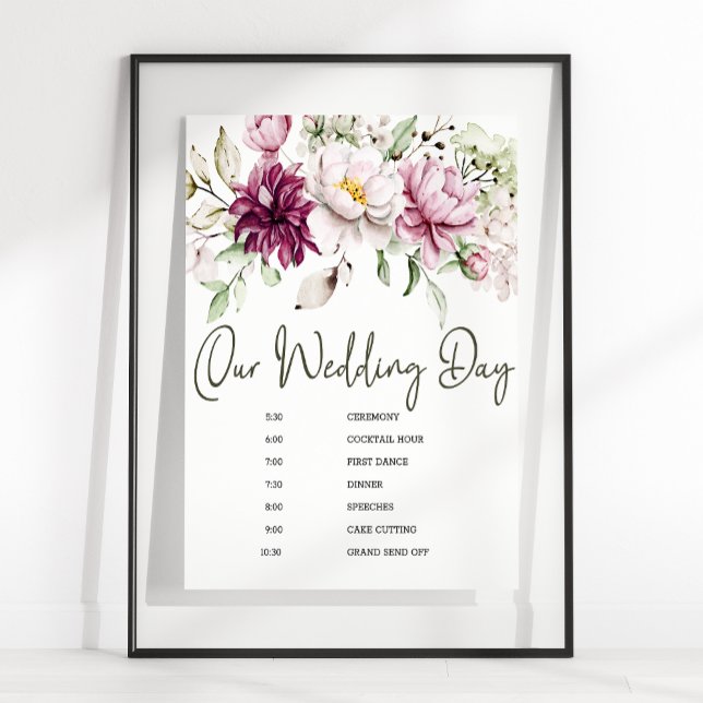 Affiche Panneau de signalisation du calendrier de mariage  (Créateur téléchargé)