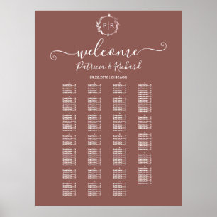 Affiche Panneau de signalisation Monogramme alphabétique