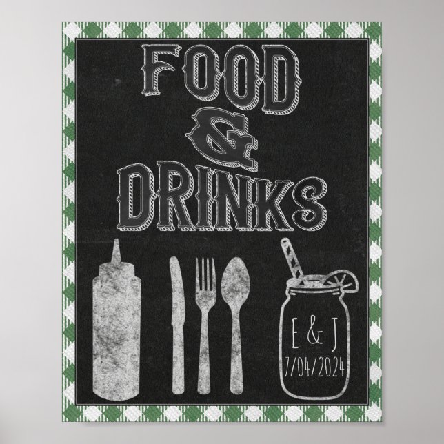 Affiche Panneau de signalisation pour fête BBQ "Je fais" B (Devant)