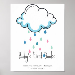 Affiche Panneau de signalisation pour la fête de bébé fill