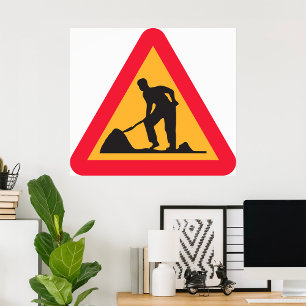 Affiche Panneau de signalisation routière Avertissement de