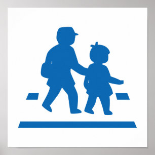 Affiche Panneau de signalisation scolaire >> Japonais