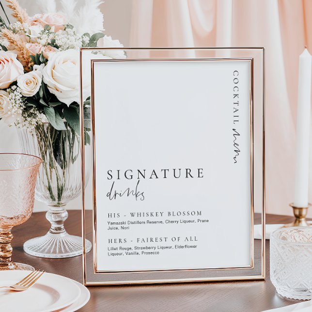 Affiche Panneau de signature de boissons Estelle Modern Mi (Créateur téléchargé)