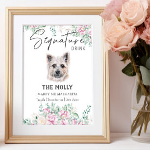 Affiche Panneau de signature de chien de Cairn Terrier