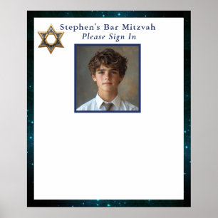 Affiche Panneau de signature de photo Bar Mitzvah