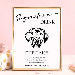 Affiche Panneau de signature Mariage de chien du Labrador