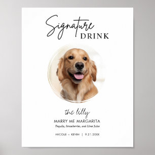 Affiche Panneau de signature Mariage de chien imprimable B