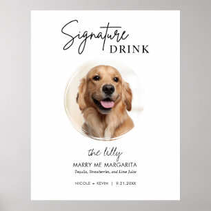 Affiche Panneau de signature Mariage de chien imprimable B