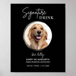 Affiche Panneau de signature Mariage de chien imprimable B