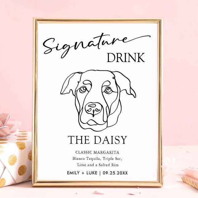 Affiche Panneau de signature Mariage de chien Labrador (Créateur téléchargé)