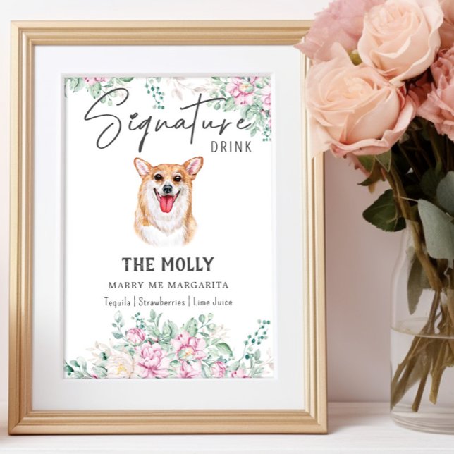 Affiche Panneau de signature Mariage Welsh Corgi (Créateur téléchargé)