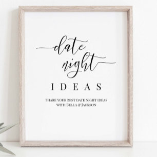 Affiche Panneau de soirée de date de mariage personnalisé
