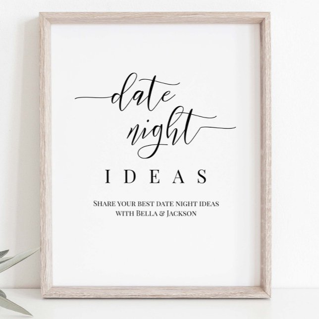 Affiche Panneau de soirée de date de mariage personnalisé (Créateur téléchargé)