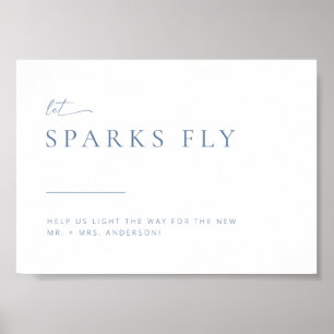 Affiche Panneau de sortie chic + moderne Mariage Sparkler