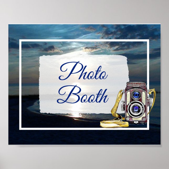 Affiche Panneau de stand photo de mariage Coucher de solei (Devant)