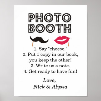 Affiche Panneau de stand photo de mariage/fête