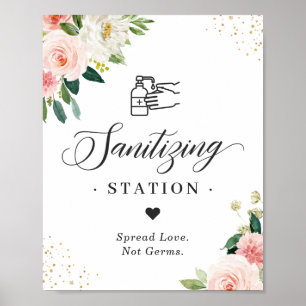 Affiche Panneau de station d'assainissement Mariage bleu r