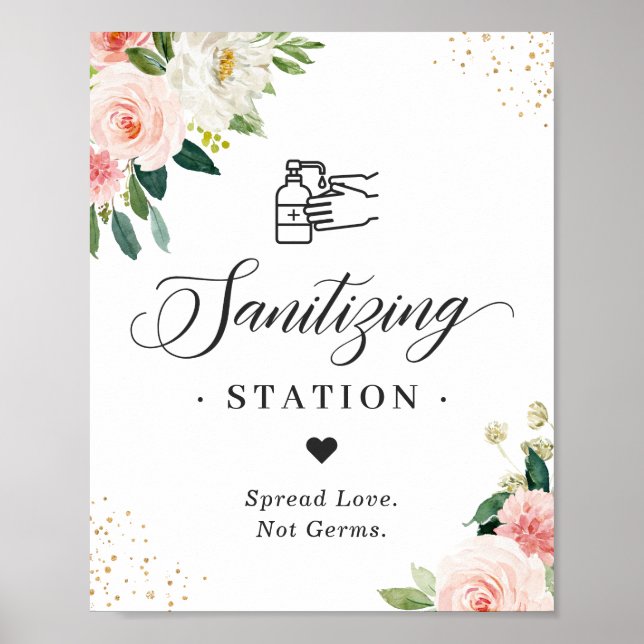 Affiche Panneau de station d'assainissement Mariage bleu r (Devant)