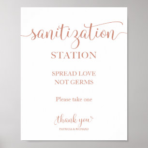 Affiche Panneau de station de désinfection - Répandez l'am