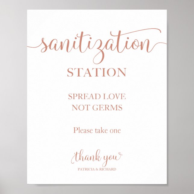 Affiche Panneau de station de désinfection - Répandez l'am (Devant)