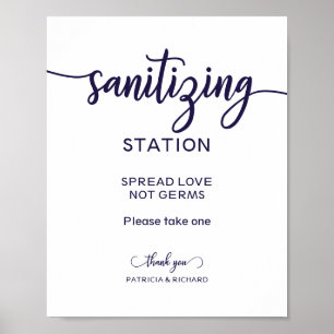 Affiche Panneau de station de désinfection Répandez l'amou