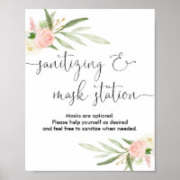 Panneau de station de masque nettoyant vert rose o