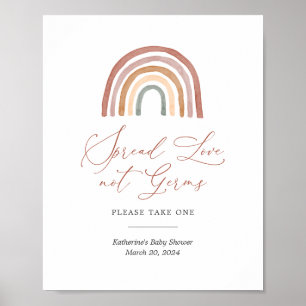 Affiche Panneau de station de nettoyage du Baby shower arc