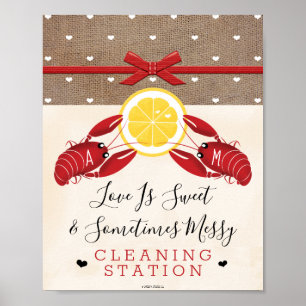 Affiche Panneau de station de nettoyage pour bouillon de é