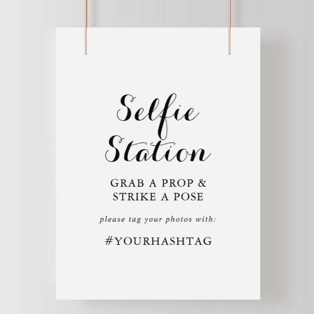 Affiche Panneau de station de selfie de calligraphie moder (Créateur téléchargé)
