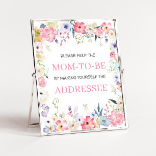 Affiche Panneau de station d'enveloppe Fleur Bébé en Fleur
