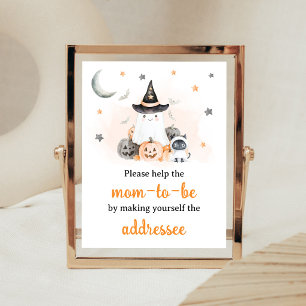 Affiche Panneau de station d'enveloppe Halloween Little Bo