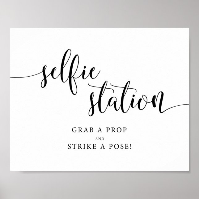 Affiche Panneau de station Selfie Mariage Rustique (Devant)