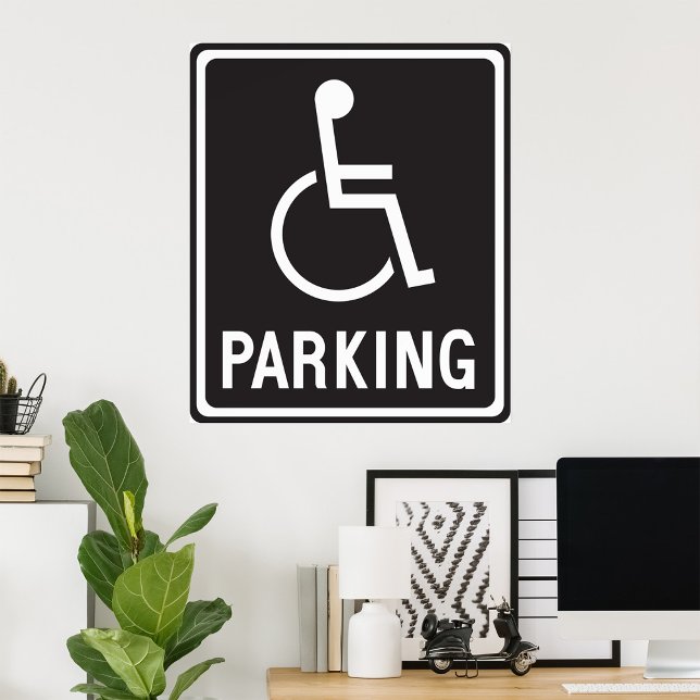 Affiche Panneau de stationnement accessible Symbole de fau (Créateur téléchargé)