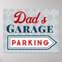 Panneau de stationnement de papa Garage Art Cadeau