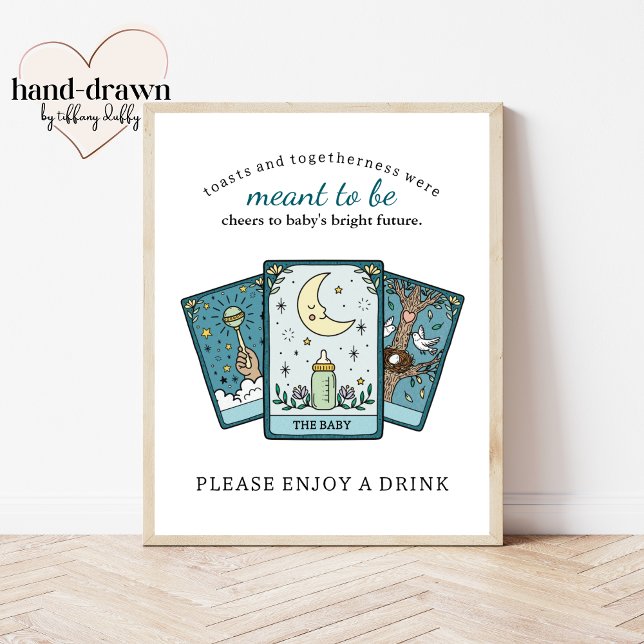 Affiche Panneau de table Baby shower Tarot Frameable Boiss (Créateur téléchargé)