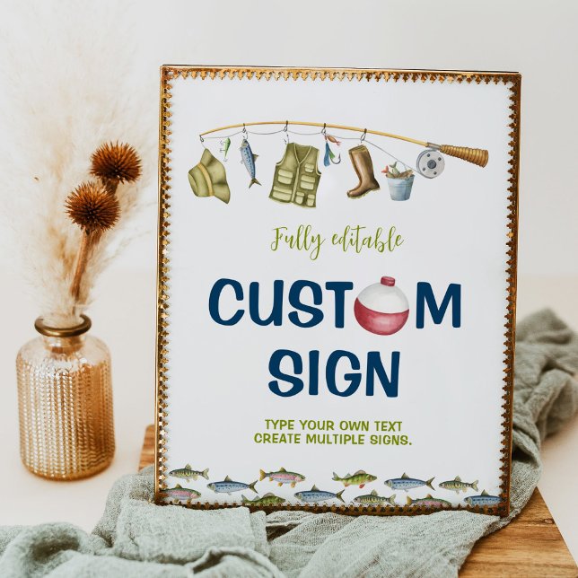 Affiche Panneau de table Big One Fishing Anniversaire (Créateur téléchargé)