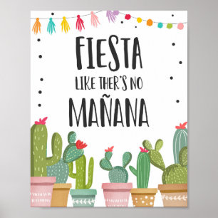 Affiche Panneau de table Cactus Fiesta comme s'il n'y avai