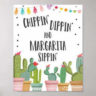 Affiche Panneau de table Chippin Dippin Margarita Sippin F