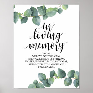 Affiche Panneau de table commémoratif de mariage à calligr