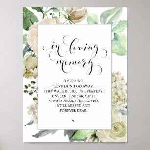 Affiche Panneau de table commémoratif de mariage classique