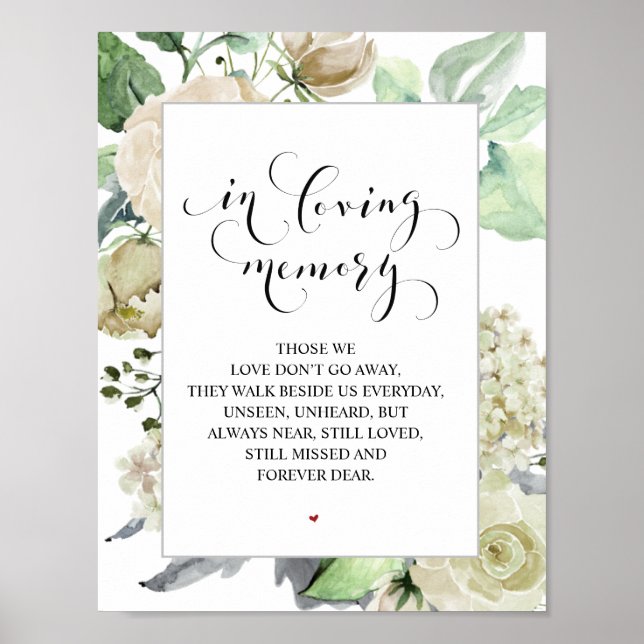 Affiche Panneau de table commémoratif de mariage classique (Devant)