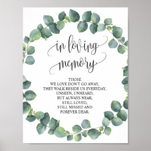 Affiche Panneau de table commémoratif de mariage v13 en so